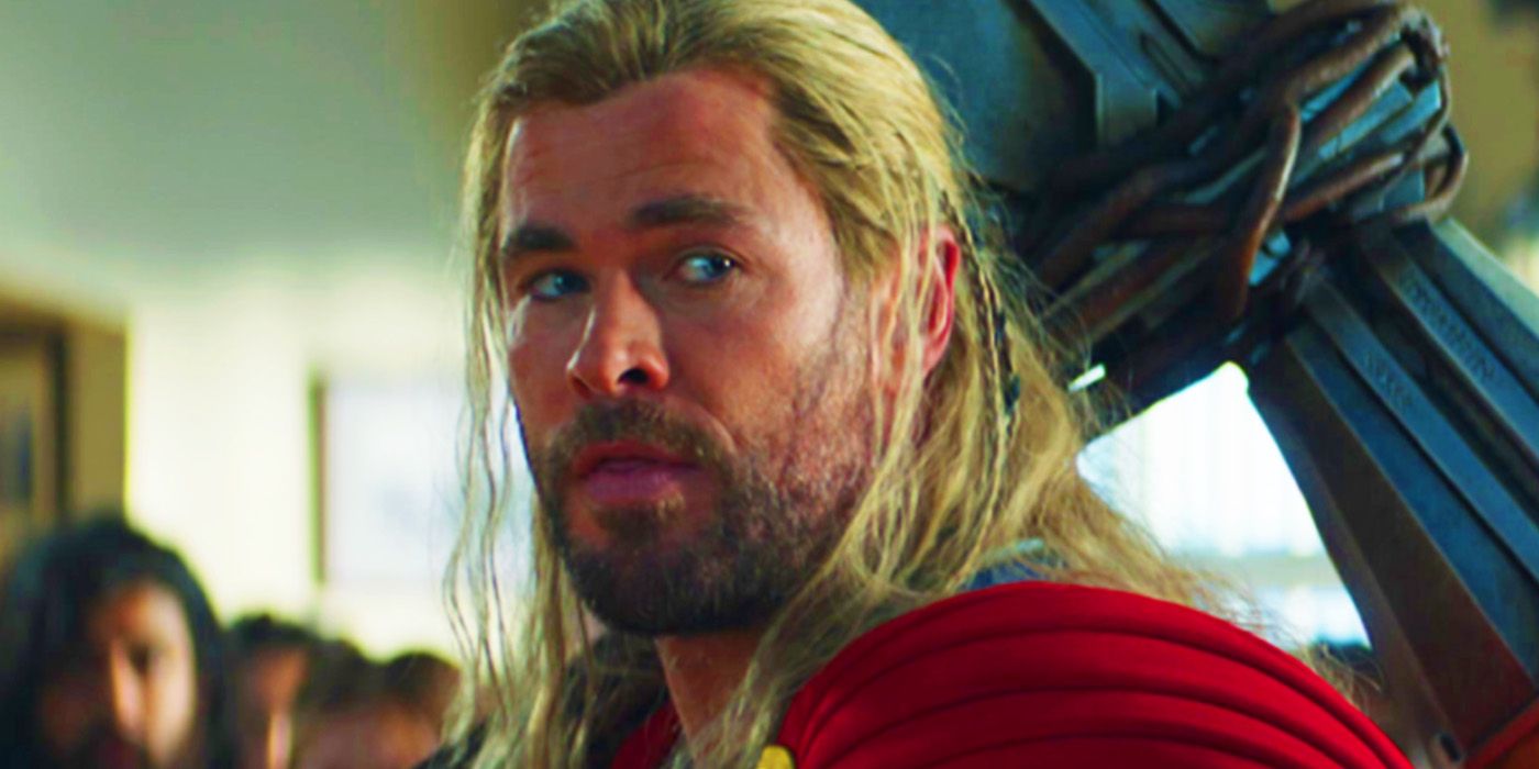 Thor com Stormbreaker em New Asgard em Thor Love and Thunder