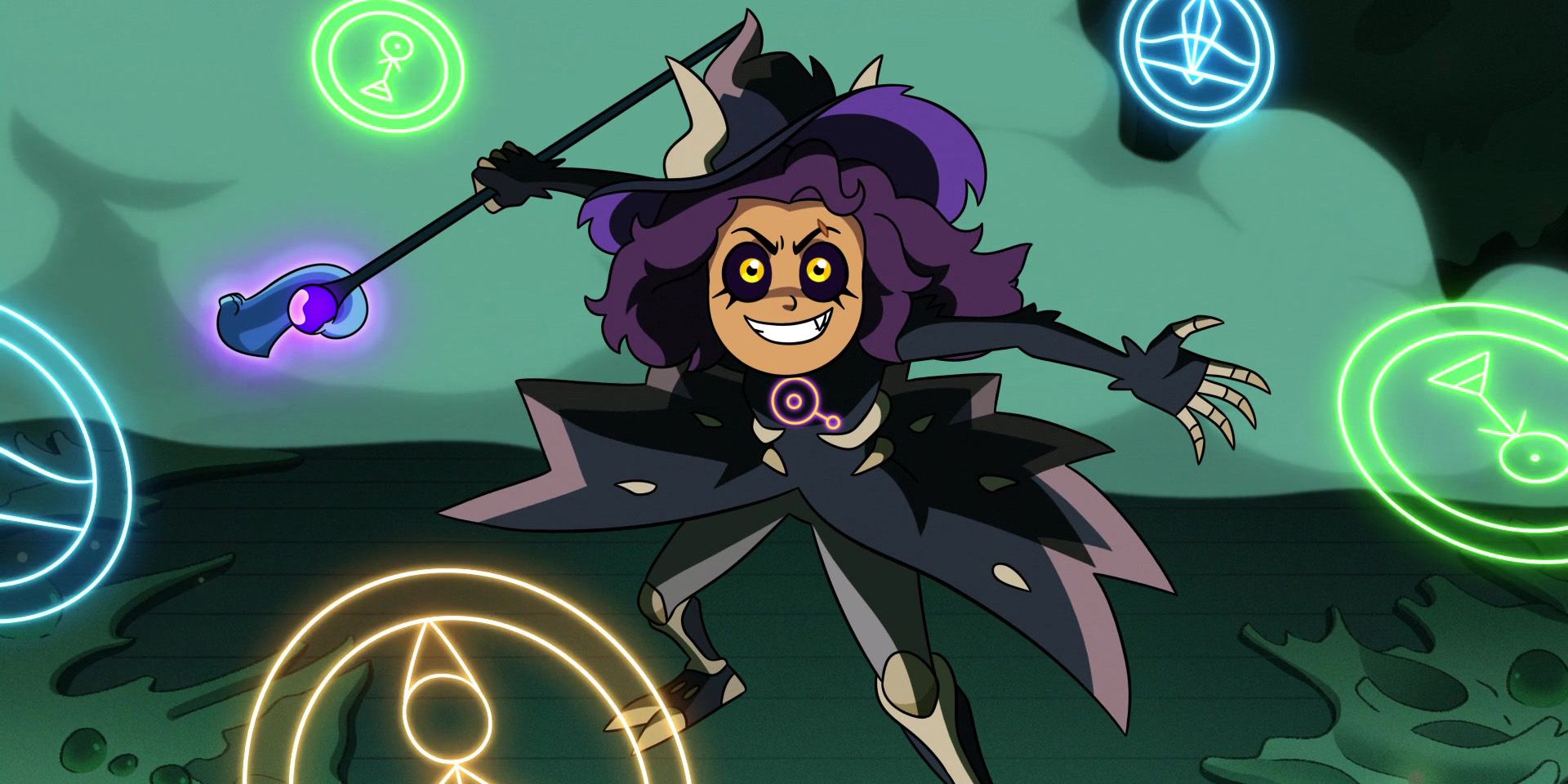 Titan Luz surrounded by glyphs in The Owl House finale - A young witch learns about the power of friendship and accepting others. - The Owl House (2020 - 2023)