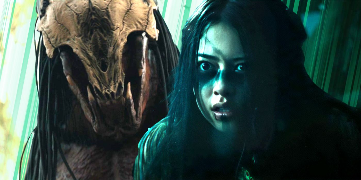 Amber Midthunder as Naru looking angrily at the Predator in Prey