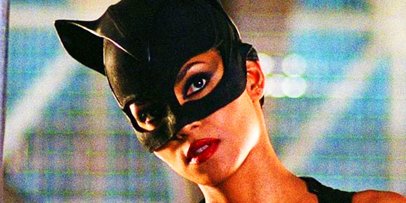 Halle Berry wearing her mask in Catwoman