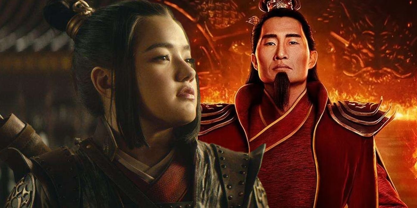 Ozai's character poster and Azula looking proud as seen in Netflix's The Last Airbender - Azula Cameoed In ATLA Book 1, episode 12,