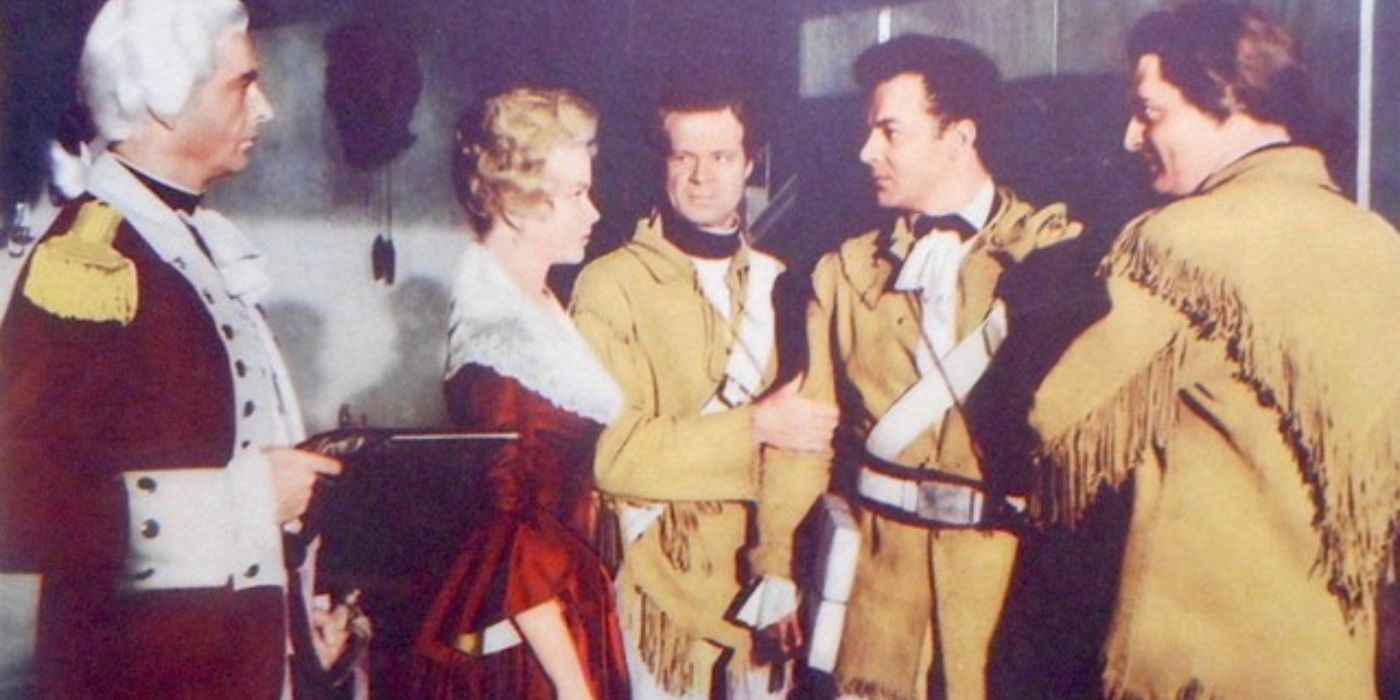 The cast of The Scarlet Coat - Directed by John Sturges - The Scarlet Coat (1955)