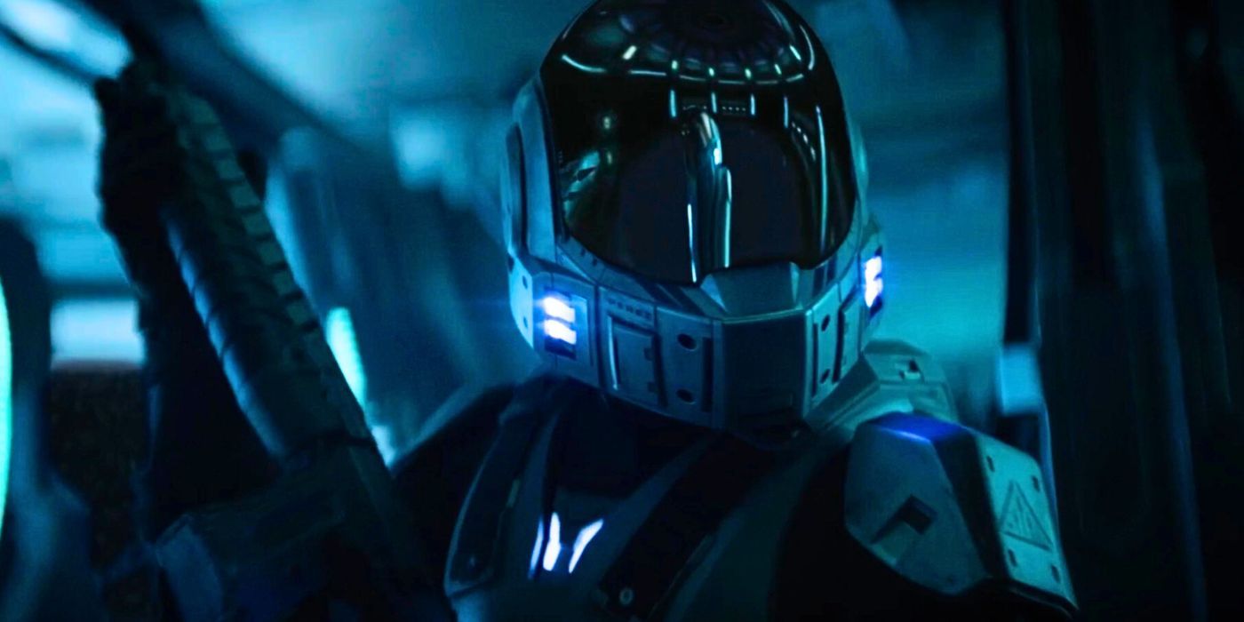 Closeup of Perez (Cristina Rodlo) in Spartan-III armor in Halo season 2 - Thermopylae Is A Reference To The Historic Spartan Battle In Ancient Greece