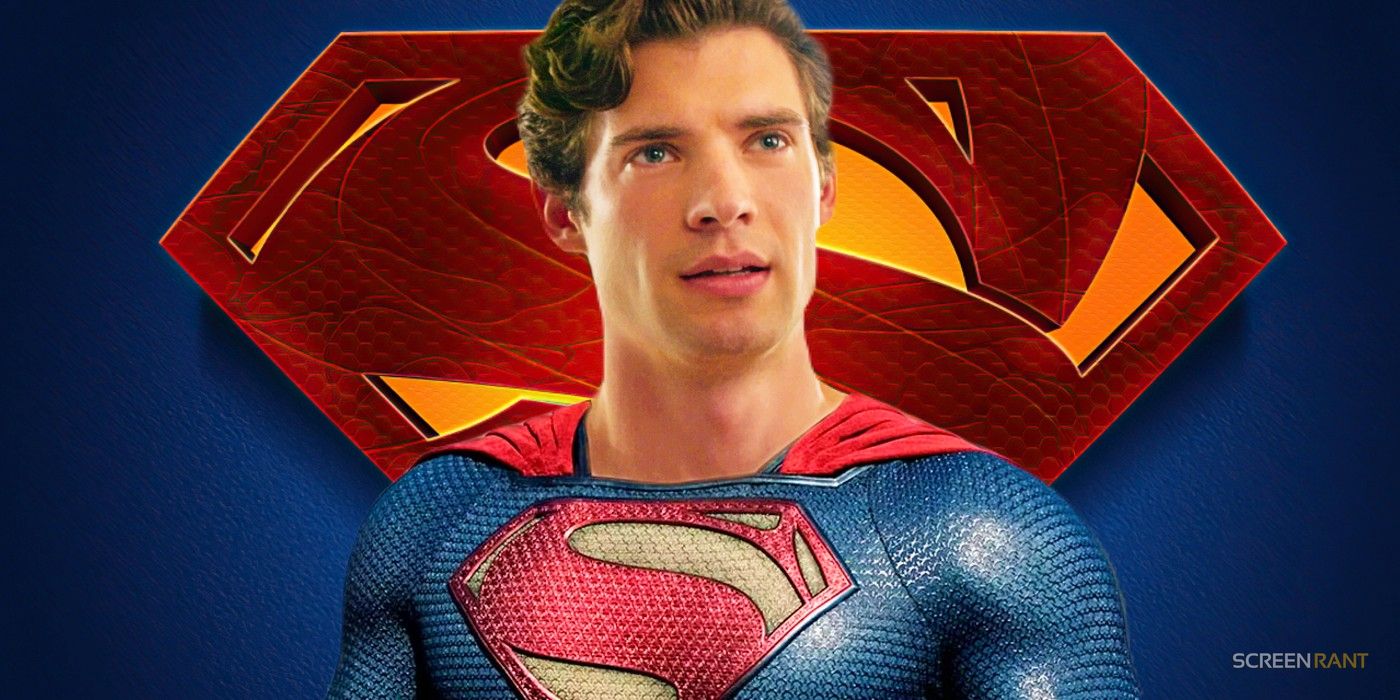 Montage of David Corenswet wearing Man of Steel's Superman suit in front of a Superman logo with blue background - The DCU Could Use A Heartfelt Comic Book Connection - Nightwing Can Connect To David Corenswet’s Superman